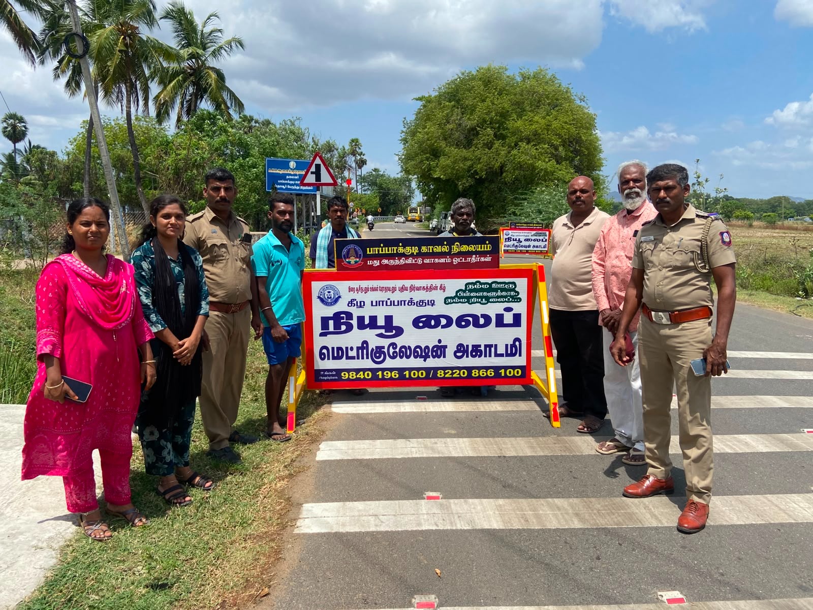 Setting Up Barricades in Idaikaal - Alangulam Road